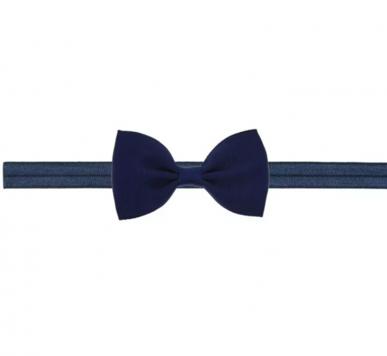 bandeau bleu marine avec petit nœud