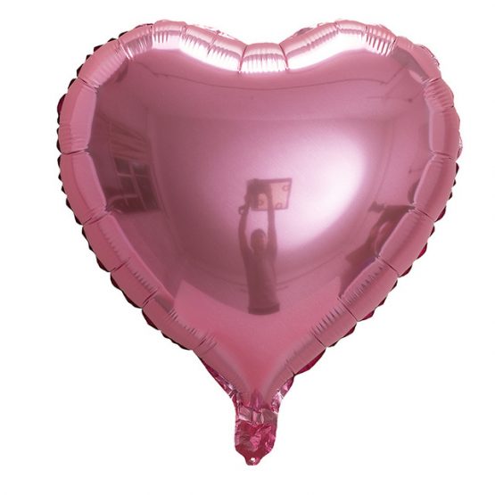 Box ballon coeur rose+ message