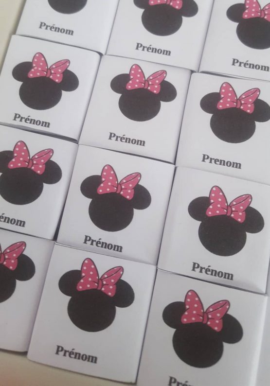 Box de 64 Chocolats personnalisable thème Minnie