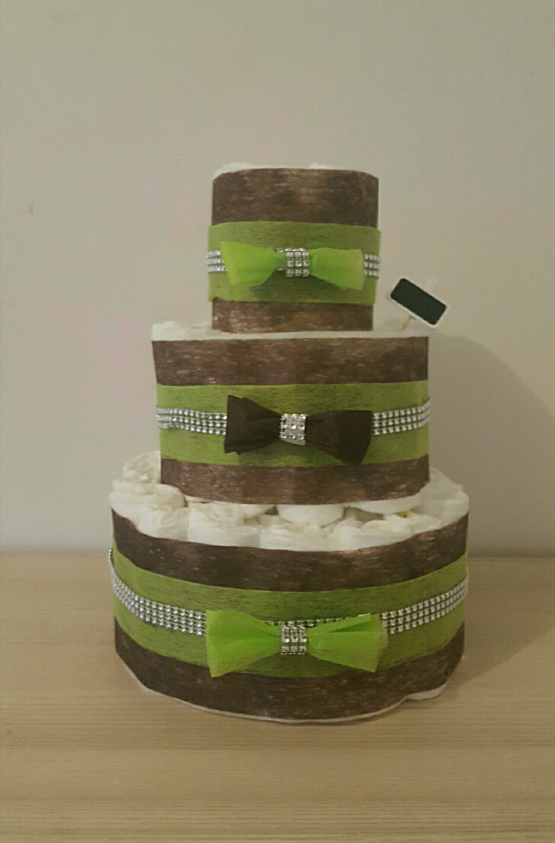 Gâteau de Couche pour garçon « green cake »